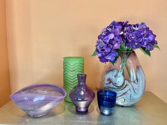 5 Glass Vases