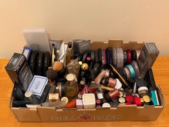 Box Lot Of Used Makeup