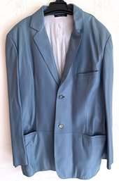 Vintage Italian La Matta Nappa Annello Men's Leather Coat, Size 50, Purchased For $198