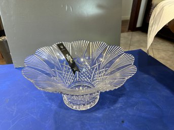 House Of Waterford 12' Flared Bowl Made In Ireland  W/box