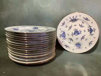 Blue Flower Japanese Porcelainware Plate Set