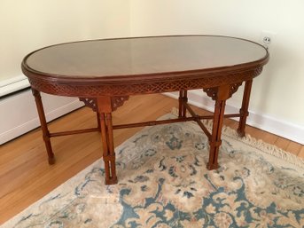 Vintage Regency Style Mahogany Oval Table