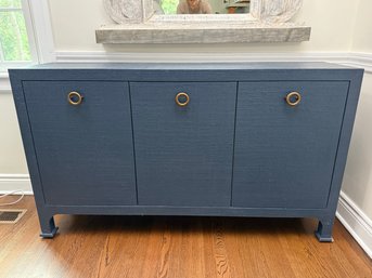 Lacquered Grasscloth Covered Sideboard