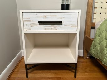 West Elm Wood Tiled Nightstand, 1 Of 2