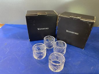 2 Set Of 4 Each Seahorse Napkin Rings W/  2 Boxes