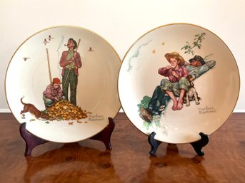 A Set Of Commemorative Gorham Fine China Norman Rockwell Plates