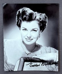 Esther Williams Autographed B&W Studio Portrait