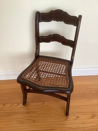 Vintage Victorian Walnut Caned Accent Chair