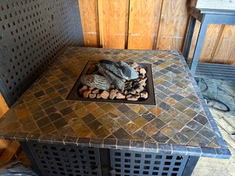 Beautiful Propane Powered Fire Pit  With Stone Top