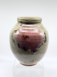 Two Tone Signed Studio Pottery Vase