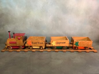 Bean Town Express Wooden Toy Train & Track