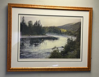 Large Vintage PETER CORBIN Sporting Lithograph- Titled 'Shadow Water'