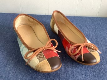 Multipattern Coach Flats Size 7 #20