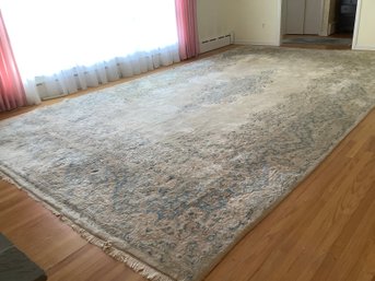 Pine Ivory Kerman Room Size Oriental Rug