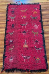 Vintage Small Hand Woven Tapestry Rug (Approximately 2.5x4)