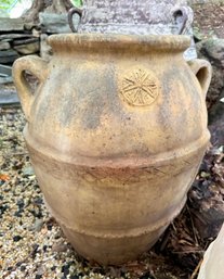 Extra Large Planter - Yellow Handles 29'H