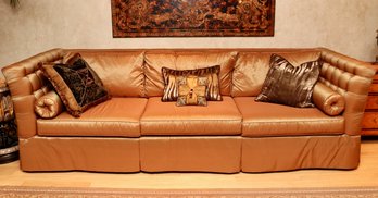 Taylor King Pesaro Sofa With Catalina Down Cushions And Decorative Pillows