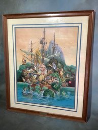 Pencil Signed Print Of 'Voyage Of The Basset' By James Christensen