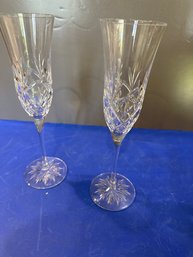 Set Of Two Huntley Flutes W/ Box