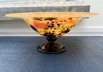 Art Glass Footed Dish