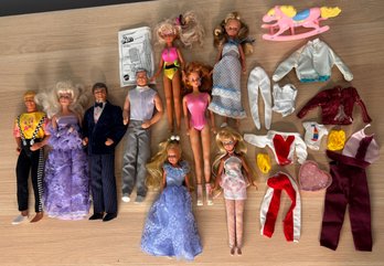 Lot Of Vintage Ken Dolls, Barbies, Skipper And More 1980's