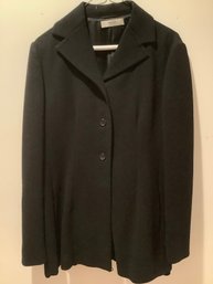 Prada 100% Wool Black Jacket Size 46 #2