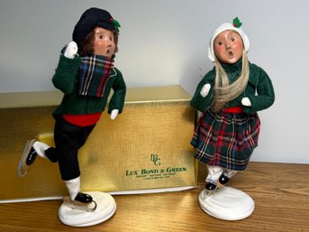 2001 Byers' Choice Ice Skating Carolers, Limited Edition, Signed & Numbered,  Purchased At Lux Bond & Green