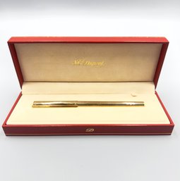 Vintage 1986 Dupont Vermeil Classique Ribbed Fountain Pen