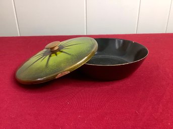 Bovano Green Lidded Trinket Box