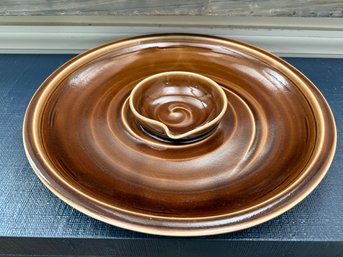 Simon Pearce  Glazed Dip And  Chip Bowl