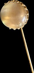 Antique 14K Gold Moonstone Stickpin