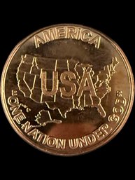 One AVDP .999 Fine Copper Round America
