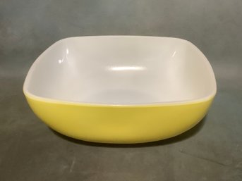 Vintage Pyrex Yellow Square Hostess Bowl