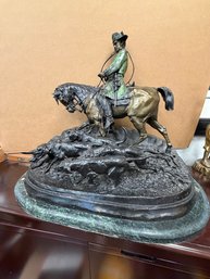 P. J. Mene 1869, 'The Hunt Scene' Large Bronze Sculpture Pierre Jules Horse With Dogs