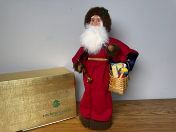 2003 Byers' Choice Carolers Santa With Basket Of Toys & Horn, Purchased At Lux Bond & Green