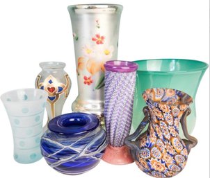 Charming Lot Of Small Glass Vases