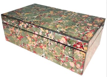 Marbled Green Glass Decorative Box