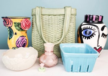 Handmade Pottery Lot, Fun And Funky