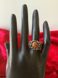 Vintage Modernist Brutalist Sterling Silver Ring Size 9 #6