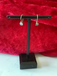 10k Gold Aquamarine Earrings #8