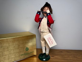 2000 Byers' Choice Williamsburg Christmas Colonial Fife Player Caroler, Purchased At Lux Bond & Green