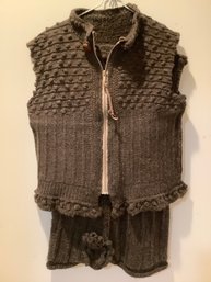 Brown Wool? Vest & Skirt #18