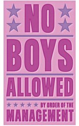 Rules Wall Art 'No Boys Allowed'