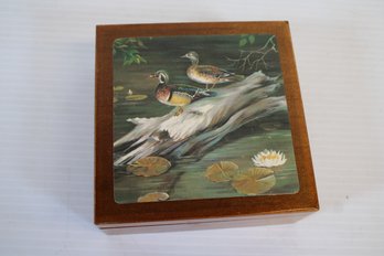 Vintage Set Of MCM Mallard Duck Drink Coasters