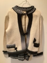Black & White Handknit Sweater & Skirt #19