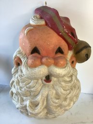 Vintage Styrofoam Santa Claus Head Decor