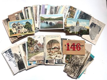 Over 150 Vintage Postcards, Some Posted With Messages, Some Unposted