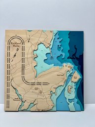 Rockland Maine  By Rob Jones- Cribbage Board/Wood Relief
