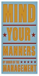 Rules Wall Art 'Mind Your Manners'