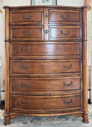 Drexel Heritage Heavy Wooden Tall Chest Of Drawers